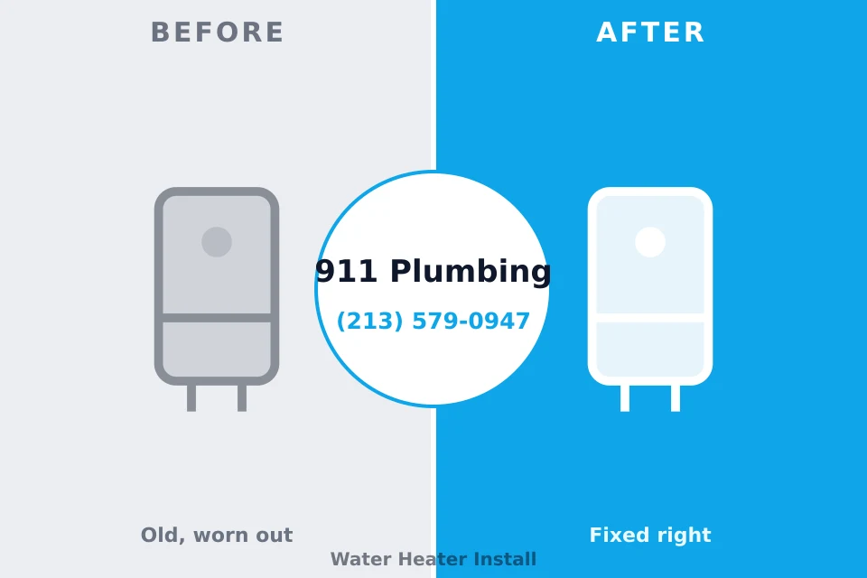 Before and after: plumbing repair Boswell, PA